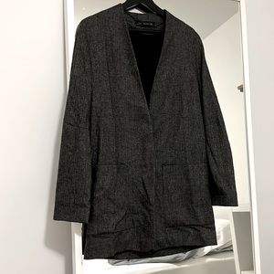 Zara grey oversized blazer